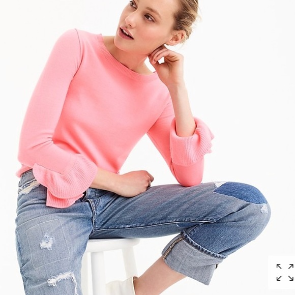 J.Crew Grey Merino Wool Sweater, Sz. M - Picture 2 of 7